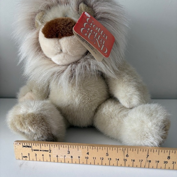 Vintage Gund Casanova Lion Plush Stuffed Animal "Stuffed with Love" Tag New! - Picture 9 of 12